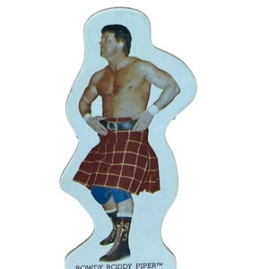 Roddy Piper WWF Wrestling Superstars Board Game Piece 1985 Titan Figure Milton Bradley Rowdy