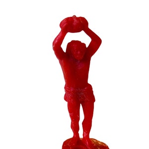 Vintage Plastic Dinosaurus speelgoed figuur prehistorische vtg marx mpc holbewoner boulder mcm