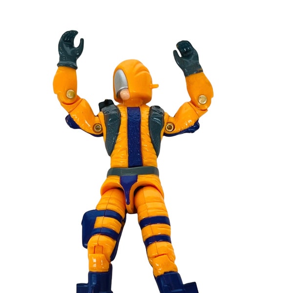 Gi Joe Cobra action figure military toy 1980s loose Hasbro ARAH 1989 Heat Viper yellow android robot