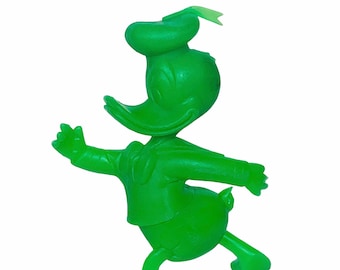 LOUIS MARX DISNEY vintage toy plastic figure 1960s walt disneyland world collectible gift decor figurine Green Donald Duck Sailor