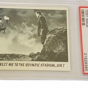 Horror Universal Monster You'll Die Laughing Trading Card Vintage 1973 Topps Graded PSA 8 Mint Frankenstein #23 Olympisch Stadion