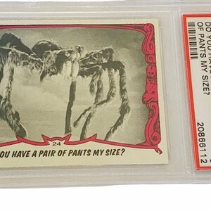 Horror Universal Monster You'll Die Laughing Trading Card Vintage 1980 Topps Graded PSA 9 Mint The Tarantula 1955 Spider-broek, mijn maat #24