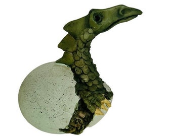 Dragon Figurine Egg Clare Craft clarecraft pottery Suffolk England lizard vtg BK