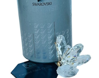 Figura de cristal de Swarovski Austria, caja vintage, coa, mariposa, polilla, insecto