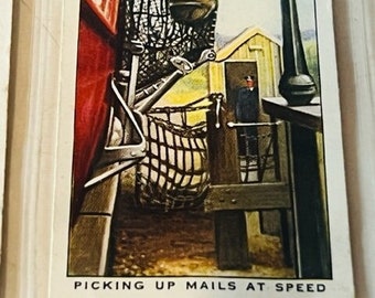 Railroad Card Train Railway Equipment 1938 Wills Imperial tobacco Mails Speed HO