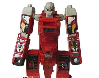 Transformers Gobots Vtg figure toy robot 1985 Bandai Powerbots red helicopter BMC2