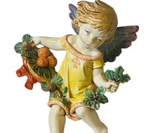 ローマのフォンタニーニの天使の置物 イタリア Depose vtg アート彫刻