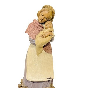 Tom Clark Gnome Figurine vtg sculpture SIGNED Cairn Prairie Mother Texas Western