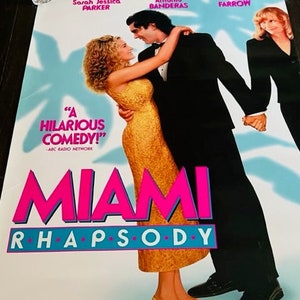 Kino Kino Poster Lobby Karte 1995 Miami Rhapsody Antonio Banderas vtg