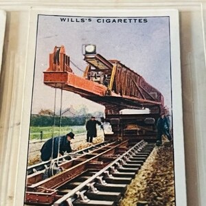 Tarjeta de ferrocarril Tren Equipo ferroviario 1938 Wills Imperial tabaco Capa de vía HO