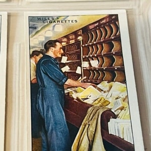 Tarjeta de ferrocarril Tren Equipamiento ferroviario 1938 Testamentos Tabaco imperial Correo interior