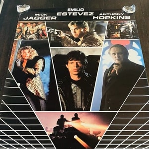 Movie Theater Cinema Poster Lobby Card vtg 1992 Freejack Emilio Estevez Jagger