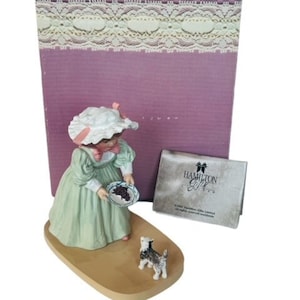 Maud Humphrey Figurine 1987 Hamilton gift mother bogart Kittys lunch cat kitten