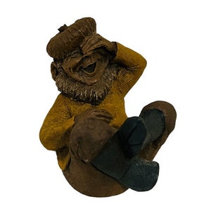 Tom Clark Gnome Figur Vtg Skulptur Elfe SIGNED Cairn Rich lachen kichern Zwerg