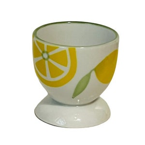 Easter Egg Cup Holder porcelain fine china antique vtg figurine lemons fruit mcm
