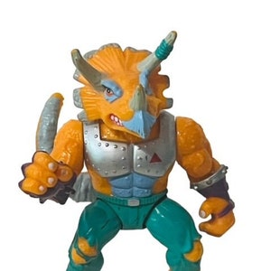 Teenage Mutant Ninja Turtle vtg figure playmates tmnt 1990 Triceraton Triceratops