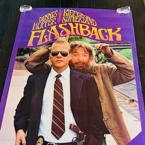Kino Kino Poster Lobby Karte vtg 1989 Flashback Dennis Hopper Kiefer