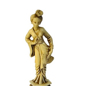 Roman Fontanini Depositato Italy sculpture figurine Samurai Wu Tang Geisha fans