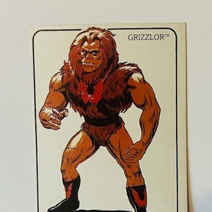 Masters of Universe Trading Card Calendario 1986 Mattel Calendarios Grizzlor Horde
