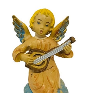 Roman Fontanini Italy figurine Nativity Christmas Depose Angel mandolin guitar
