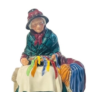 Royal Doulton Figurine England Sculpture Silks Ribbons HN2017 vtg 1948 Grandma