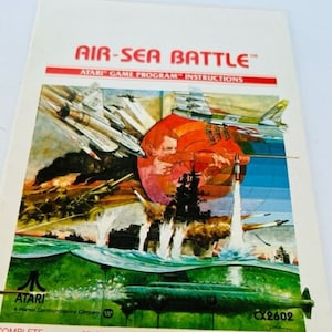 Air Sea Battle Atari Video Game Manual Guide vtg computer system electronic 1977