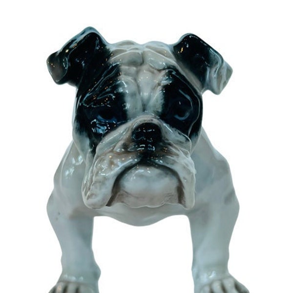Kunstabteilung English Bulldog figurine puppy dog sculpture Germany Rosenthal