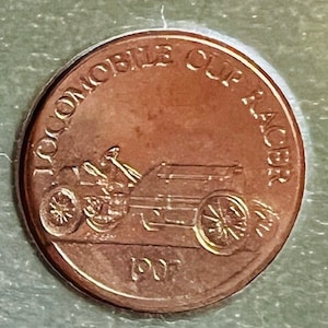 Franklin Mint Antique Car Coin Collection 1969 Series 1 Locomobile Cup Racer vtg