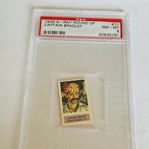 X-Ray Round Up 1949 trading card graded slabbed west cowboy pirates buccaneers mini tobacco vtg PSA 8 Captain Bradley #11 Panama City