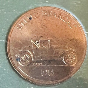 Franklin Mint Antique Car Coin Collection 1969 Series 1 Stutz Bearcat 1914 vtg