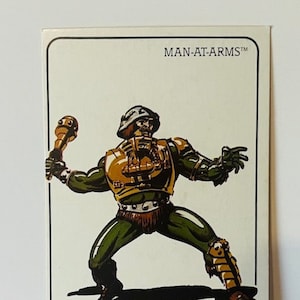 Masters of Universe Trading Card Calendar 1986 Mattel Calendarios Man-At-Arms tv