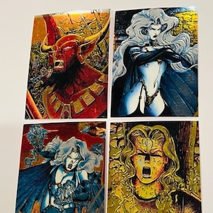 Lady Death Comic Trading Cards Lot Chromium Chaos Cryptic Chrome Pulido 1994 L11