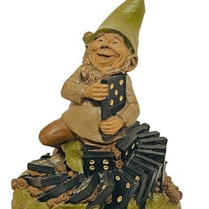 Tom Clark Gnome Figurine vtg sculpture SIGNED elf Cairn Fats Domino Dominoes #60