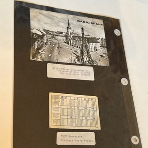 QSL Karte vintage AM Radio Happy Station Programm DXer Memorabilien 1960er Lot Postkarten Praha Prag Tschechoslowakei 1969
