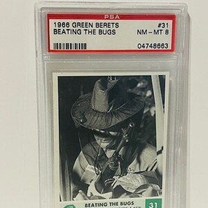Green Berets 1966 Military Trading Card PSA 8 Beating Bugs #31 Armeefoto PCGC