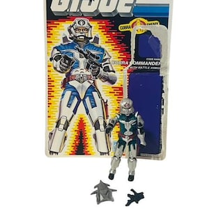 Cobra Commander Battle Armor Gi Joe Figure Hasbro ARAH 1986 Bestandskaart Wapen Vtg BMC5