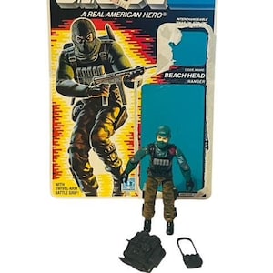 Beach Head Ranger Gi Joe Cobra-figuur Hasbro ARAH 1985-bestandskaart Wapen Sneeden BMC5