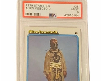 Star Trek Trading Card 1979 Paramount Topps Enterprise original series vtg memorabilia graded PSA 9 MINT Alien Insectoid insect