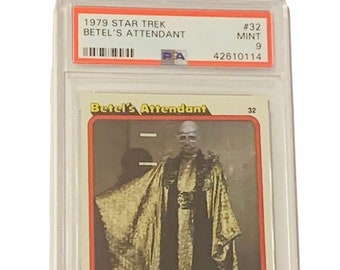Star Trek Trading Card 1979 Paramount Topps Enterprise original series vtg memorabilia graded PSA 9 MINT Betel's Attendant Betel #32 RARE