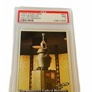 Star Trek Trading Card 1976 Topps Enterprise Captains Log originele serie vtg memorabilia ingedeeld PSA 7 The Monster genaamd Nomad #63