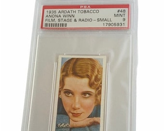 Ardath 1935 Cigarrillo Tabaco Trading Card Clasificado PSA 9 Mint película broadway etapa radio estrellas #48 Anona Winn Impressions