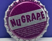 SODA BOTTLE CAP vintage pop culture advertising vintage vtg metal collectible original drink sign Nu Grape nugrape carthage missouri Mi