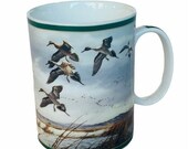Danbury Mint Ducks America mug cup Maass Wild Wing Mallard Western Marsh pintail