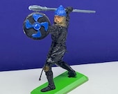 BRITAINS TOY SOLDIERS Deetail 1971 England uk metal plastic miniature vintage vtg mcm Turks mongol mongolian Genghis Khan spear throw shield