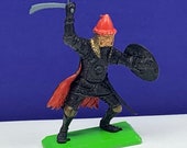 BRITAINS TOY SOLDIERS Deetail 1971 England uk metal plastic miniature vintage vtg mcm Turks mongol mongolian Genghis Khan sword shield 2