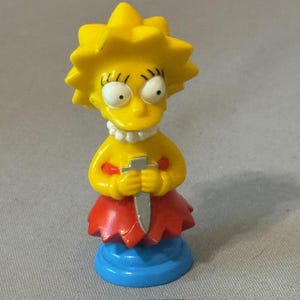Vintage The Simpsons figuur 3D schaakspel bordspel deel 1992 Lisa Rook