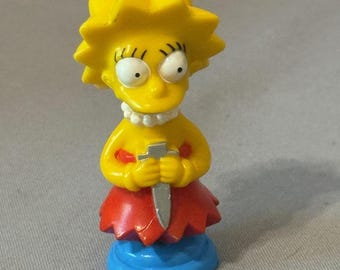 Vintage The Simpsons Figure 3D Chess Set Piece Board Game Part 1992 Lisa Rook