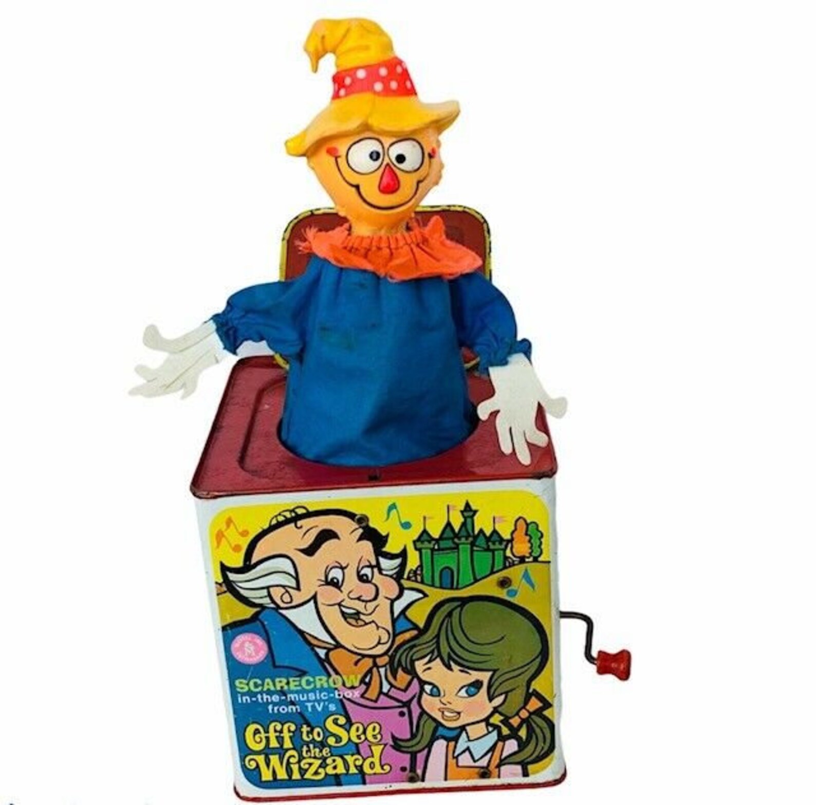 Wizard of Oz Jack in Box 1967 Vtg Mattel Scarecrow Toy off to Etsy Canada