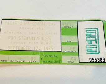 Rod Stewart Rock Concert Ticket Stub pop memorabilia music heavy metal country vintage ephemera 1974 Mcnichols arena Denver Colorado CO