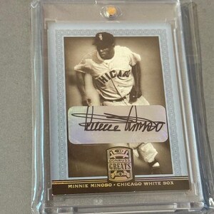 Minnie Minoso Auto White Sox Autograph 2005 Donruss Greats HOF sp Signature #60